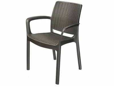 Стул с подлокотниками JERSEY Коричневый