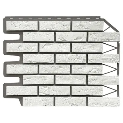 Фасадная панель FineBer, Кирпич Баварский, Белый