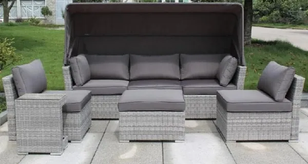 Диван-Трансформер AFINA плетеный из иск. ротанга AFM-320G Grey купить в Энгельсе