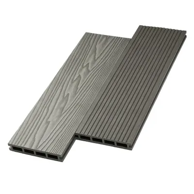 Террасная доска ДПК NanoWood двусторонняя New 3D тиснение + вельвет Серый