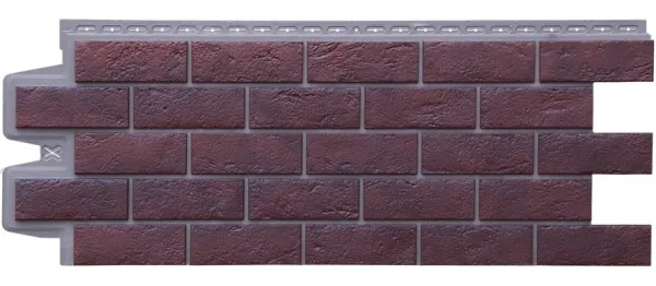 Фасадная панель Grand Line Состаренный кирпич Элит кофе (жжёный), ШОВ темно-бежевый купить в Энгельсе