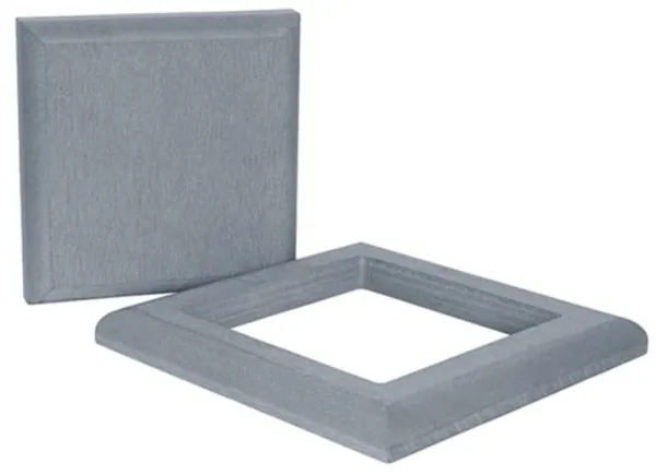 Комплект крышка и юбка ДПК для столба Polivan DENPASAR серый купить в Энгельсе