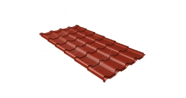 Металлочерепица камея 0,5 Satin RAL 3009 оксидно-красный купить в Энгельсе