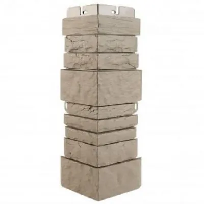 Угол наружный Альта-Профиль Скалистый камень ЭКО Бежевый