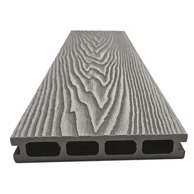 Террасная доская ДПК NanoWood Double 3D Серый