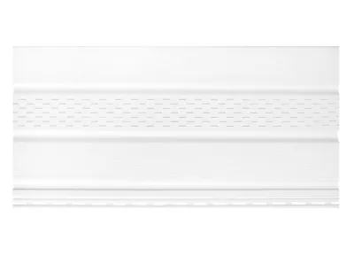 Софит к сайдингу ПЕРФОРАЦИЯ ПО ЦЕНТРУ TECOS БЕЛЫЙ