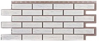 Фасадная панель T-Сайдинг-Кирпич Саман Белый