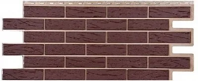 Фасадная панель T-Сайдинг-Кирпич Саман Коричневый