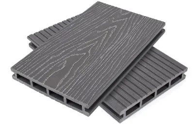 Террасная доская ДПК NanoWood Nature 3D пустотелая Серый