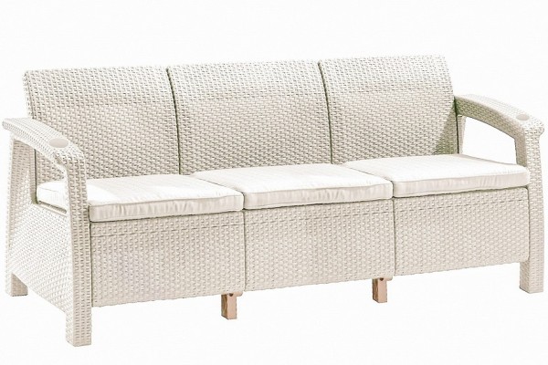 Трёхместный диван  Yalta Sofa 3 Seat белый купить в Энгельсе