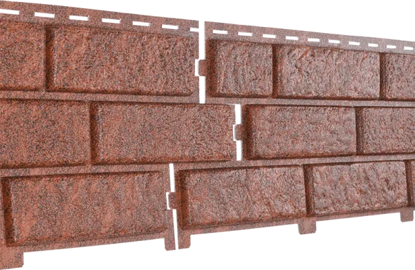 Фасадная панель Ю-Пласт Стоун Хаус Кирпич Красный купить в Энгельсе