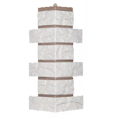 Угол T-Сайдинг-Кирпич Лондон Брик Белый