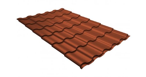 Металлочерепица кредо GL 0,5 GreenСoat Pural RR 750 кирпично-красный (RAL 8004 терракота) купить в Энгельсе