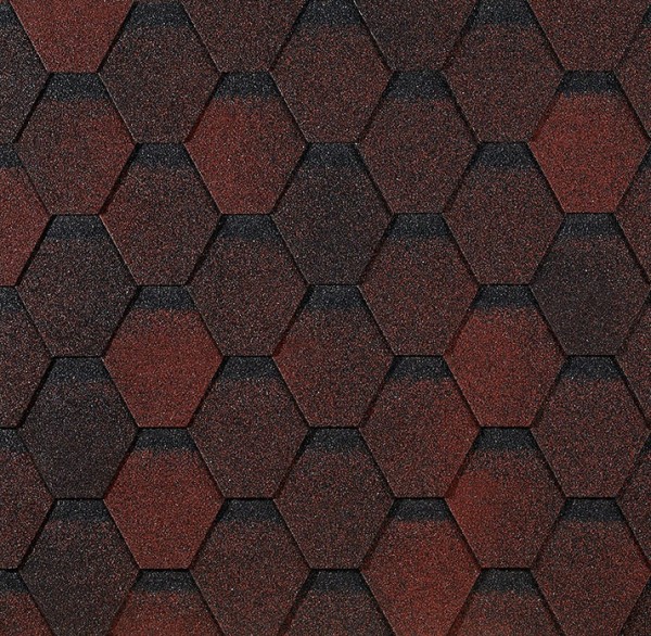 Гибкая черепица EURASIA Docke, Коллекция ШЕСТИГРАННИК Красный купить в Энгельсе
