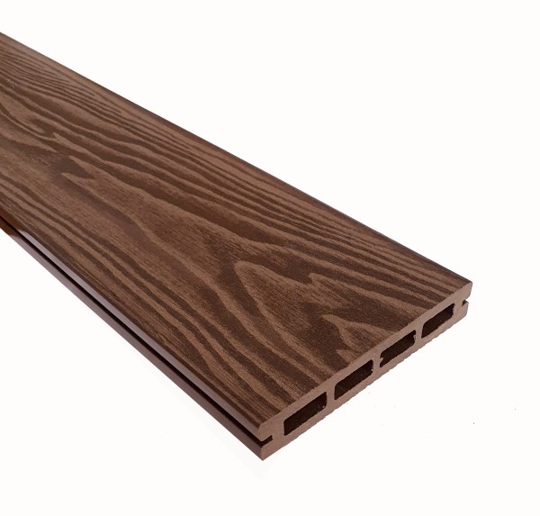 Террасная доска из ДПК Terrapol Смарт 3D Пустотелая с пазом Орех Милано купить в Энгельсе