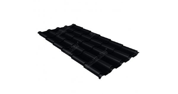 Металлочерепица камея 0,45 Drap RAL 9005 черный купить в Энгельсе