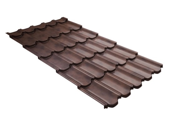 Металлочерепица квинта плюс с  3D резом 0,45 Safari Twincolor Brown купить в Энгельсе
