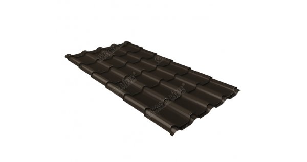 Металлочерепица камея GL 0,5 GreenCoat Pural matt RR 32 темно-коричневый (RAL 8019 серо-коричневый) купить в Энгельсе