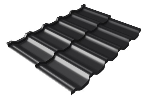 Металлочерепица модульная Квинта Uno Grand Line c 3D резом 0,5 Rooftop Matte RAL 9005 черный купить в Энгельсе