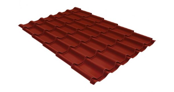 Металлочерепица классик GL 0,5 Velur20 RAL 3009 оксидно-красный купить в Энгельсе