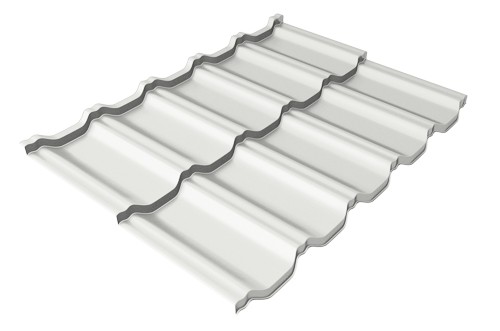 Металлочерепица модульная Квинта Uno Grand Line c 3D резом 0,5 Satin RAL 9003 сигнальный белый купить в Энгельсе