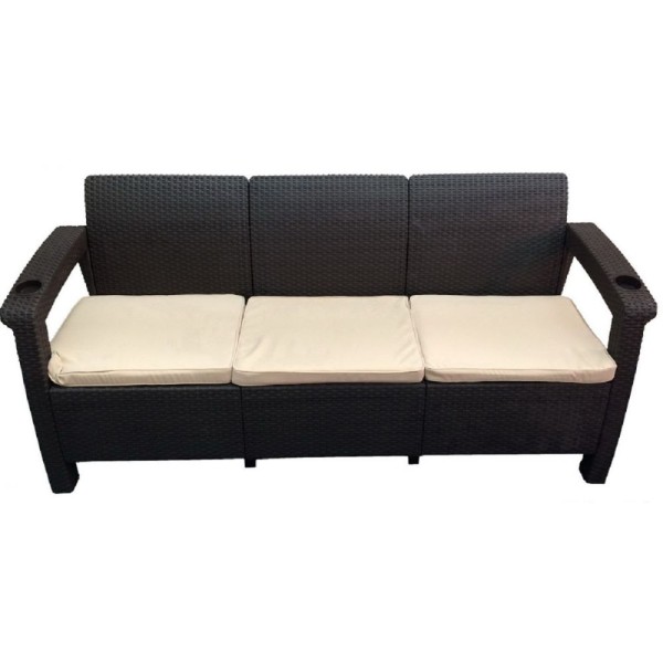 Трёхместный диван  Yalta Sofa 3 Seat венге купить в Энгельсе