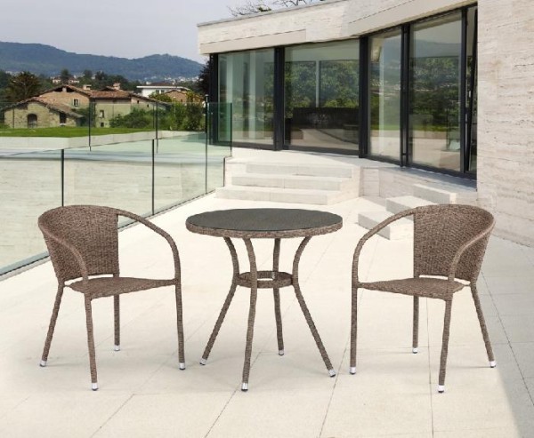 Комплект плетеной мебели AFINA из иск. ротанга T282ANT/Y137C-W56 Light Brown 2Pcs купить в Энгельсе