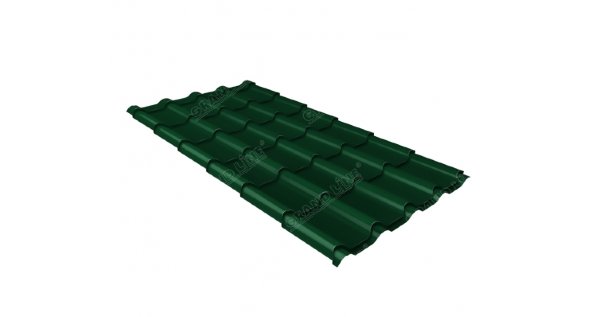 Металлочерепица камея 0,5 Satin RAL 6005 зеленый мох купить в Энгельсе