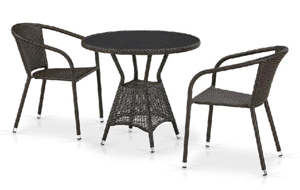 Комплект плетеной мебели AFINA из иск. ротанга T707ANS/Y137C-W53 Brown 2Pcs купить в Энгельсе