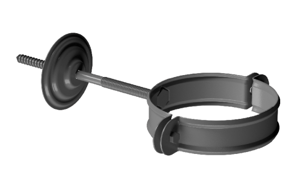 Хомут трубы D90 Döcke STAL PREMIUM Графит, (RAL 7024) купить в Энгельсе