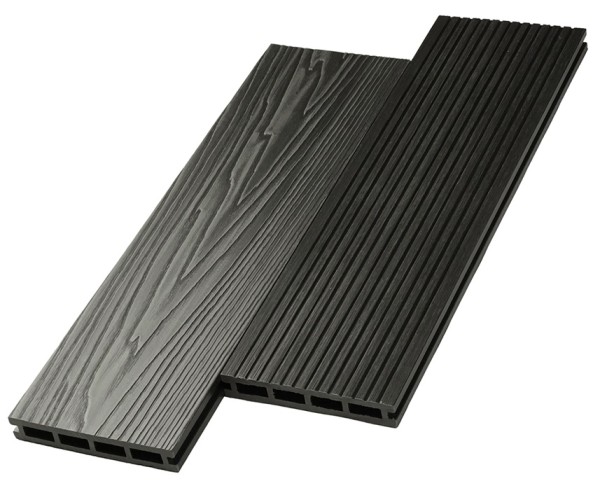 Террасная доска ДПК NanoWood двусторонняя New 3D тиснение + вельвет Графит купить в Энгельсе