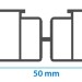 Лага алюминиевая KRONEX 50x25x3000 мм несущая купить в Энгельсе
