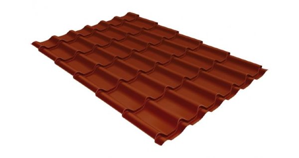 Металлочерепица классик GL 0,5 Velur20 RAL 8004 терракота купить в Энгельсе
