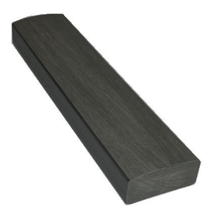Лавочный брус Ecodecking Некст полнотелый брашированный 70х35 графит купить в Энгельсе