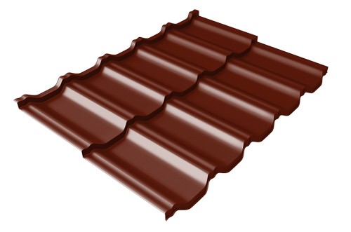 Металлочерепица модульная Квинта Uno Grand Line c 3D резом 0,5 Satin RAL 3005 красное вино купить в Энгельсе