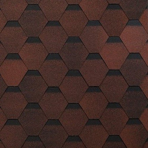 Гибкая черепица Shinglas, коллекция Оптима – Красный купить в Энгельсе
