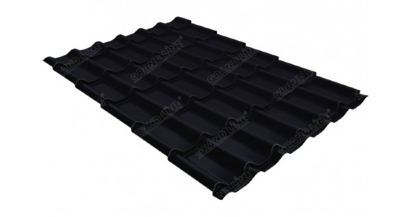 Металлочерепица классик 0,45 Drap RAL 9005 черный купить в Энгельсе