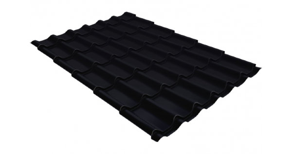 Металлочерепица классик GL 0,5 Quarzit lite RAL 9005 черный купить в Энгельсе